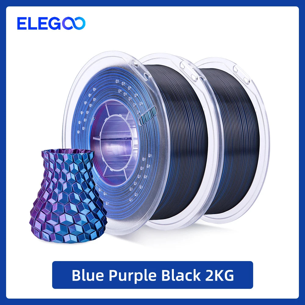 ELEGOO Silk PLA Filament 1.75mm 1KG,3D Printer Filament 1kg Gold Silver Fits for Most FDM 3D Printers
