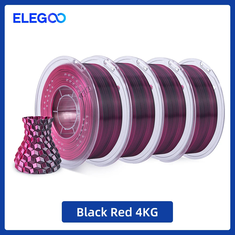 ELEGOO Silk PLA Filament 1.75mm 1KG,3D Printer Filament 1kg Gold Silver Fits for Most FDM 3D Printers