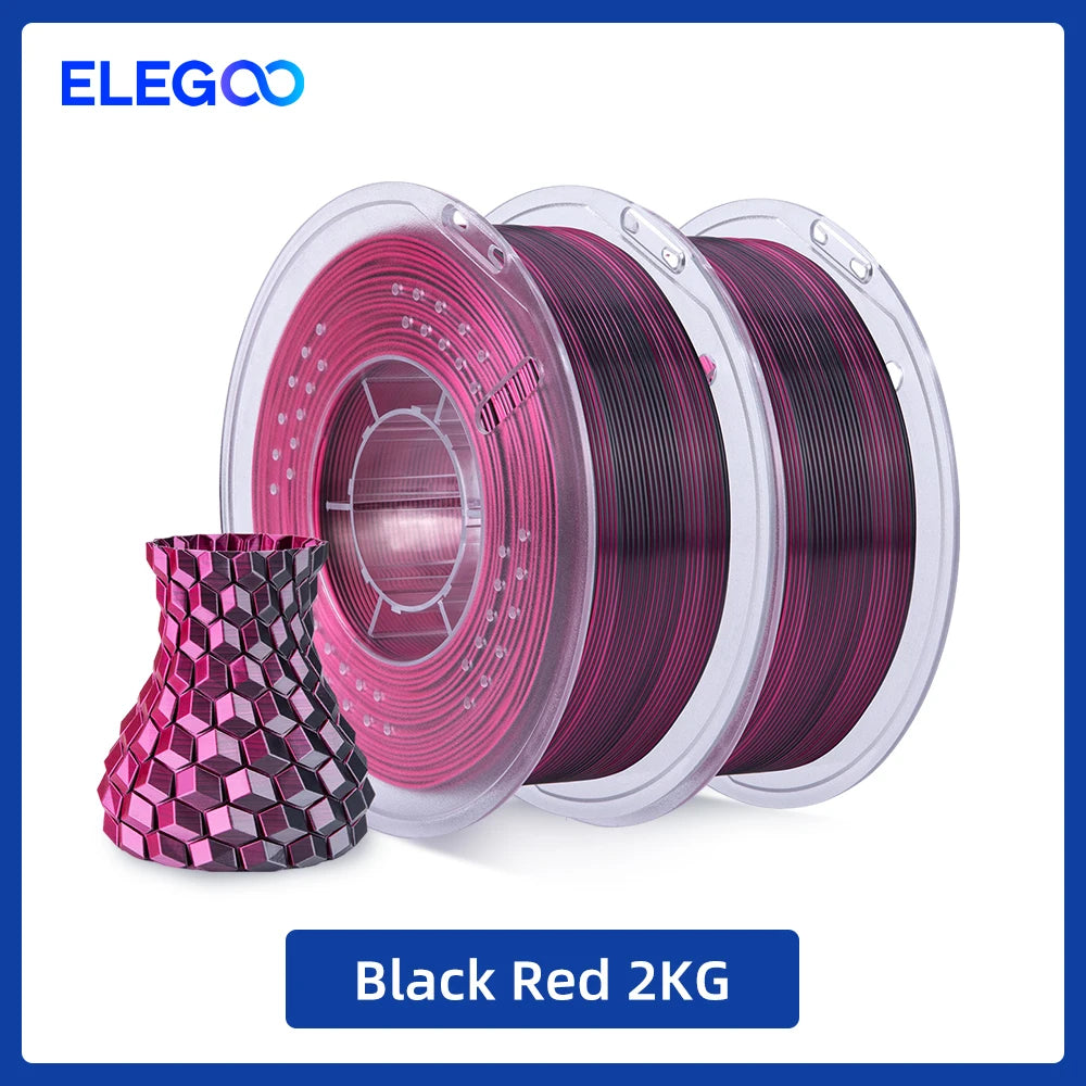 ELEGOO Silk PLA Filament 1.75mm 1KG,3D Printer Filament 1kg Gold Silver Fits for Most FDM 3D Printers