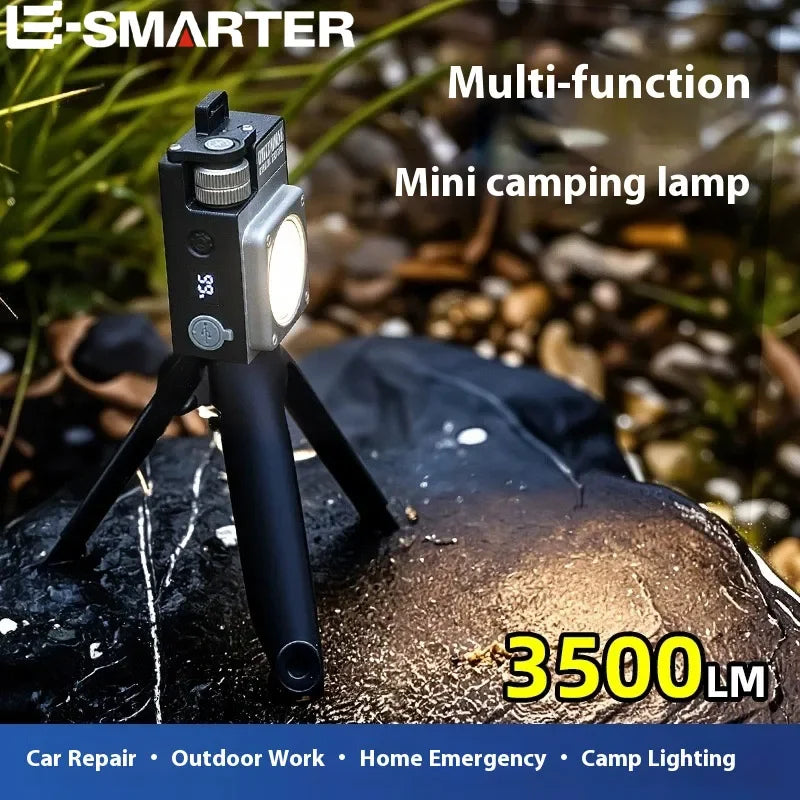 COB Camping Light with Magnetic Hook Emergency Charger, IPX4 Waterproof Camping Lantern LED Light for Outdoor
