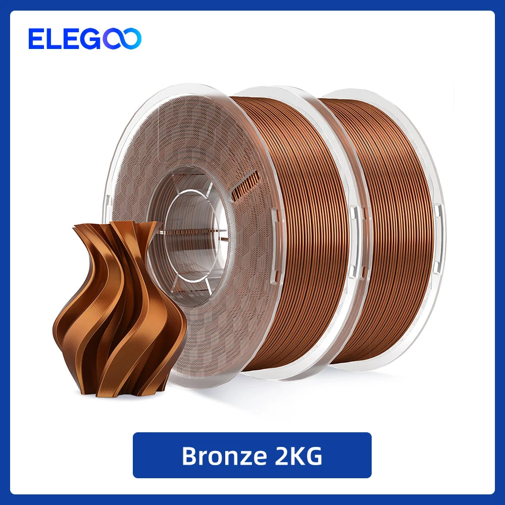 ELEGOO Silk PLA Filament 1.75mm 1KG,3D Printer Filament 1kg Gold Silver Fits for Most FDM 3D Printers