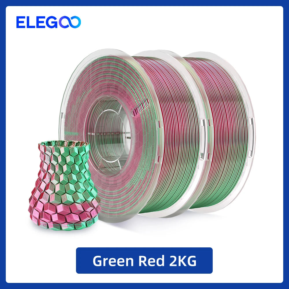 ELEGOO Silk PLA Filament 1.75mm 1KG,3D Printer Filament 1kg Gold Silver Fits for Most FDM 3D Printers