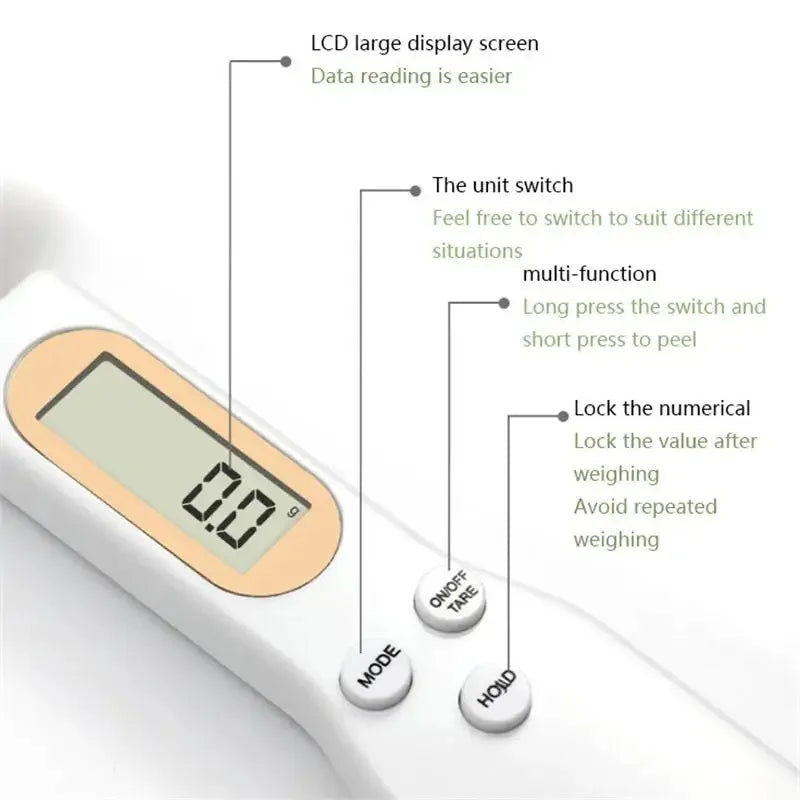 Mini Scale Digital Kitchen Scale Electronic LCD Food Scale 0.1-500g Cooking Flour Milk Coffee Powder Weight Measure Spoon