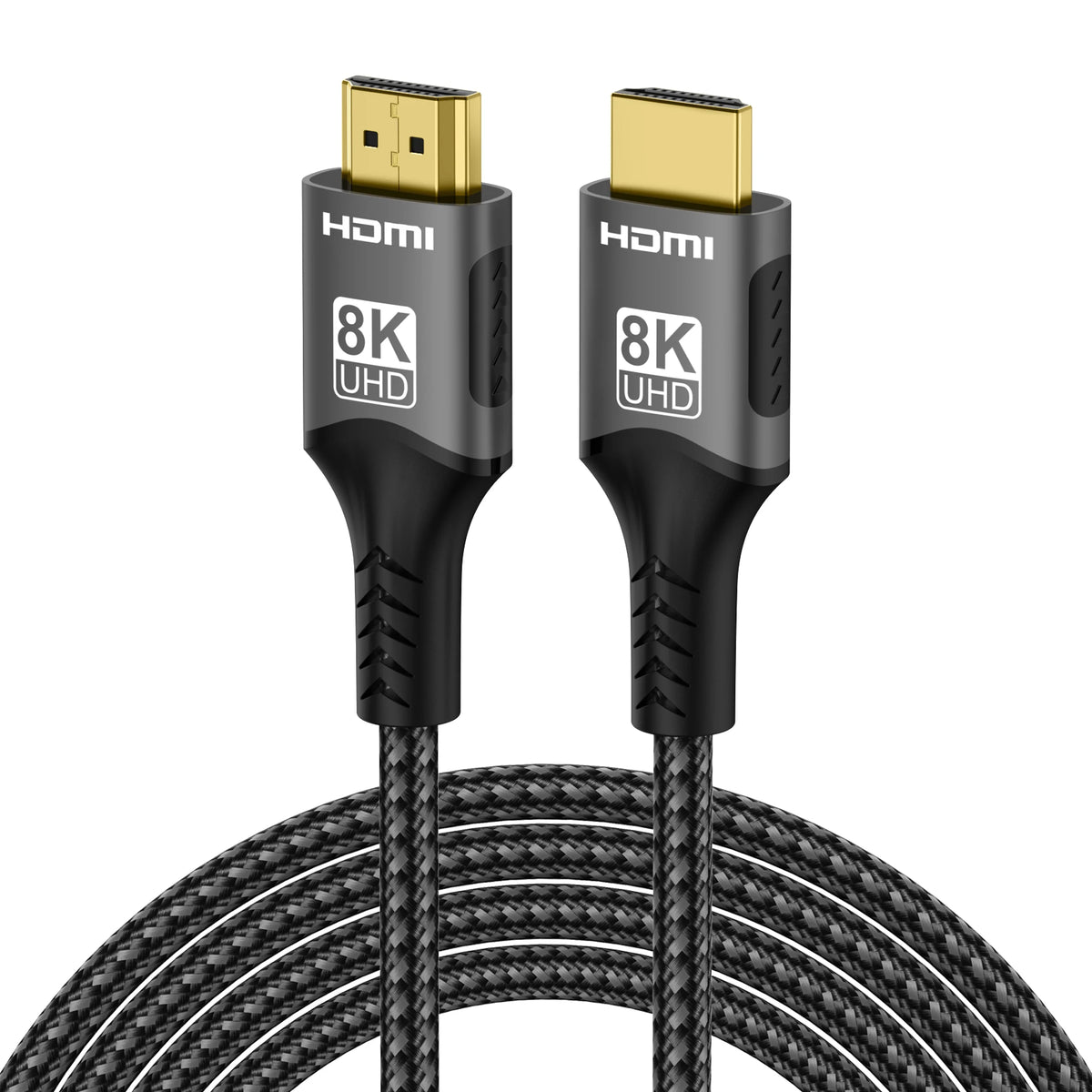 8K HDMI Cable 2.1 48Gbps High Speed HDMI Braided Cord-4K@120Hz 8K@60Hz, DTS:X, HDCP 2.2 & 2.3, HDR 10 for Compatible Laptop/PS5