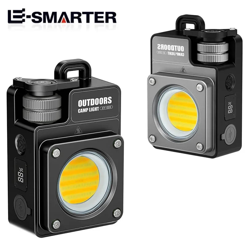 COB Camping Light with Magnetic Hook Emergency Charger, IPX4 Waterproof Camping Lantern LED Light for Outdoor