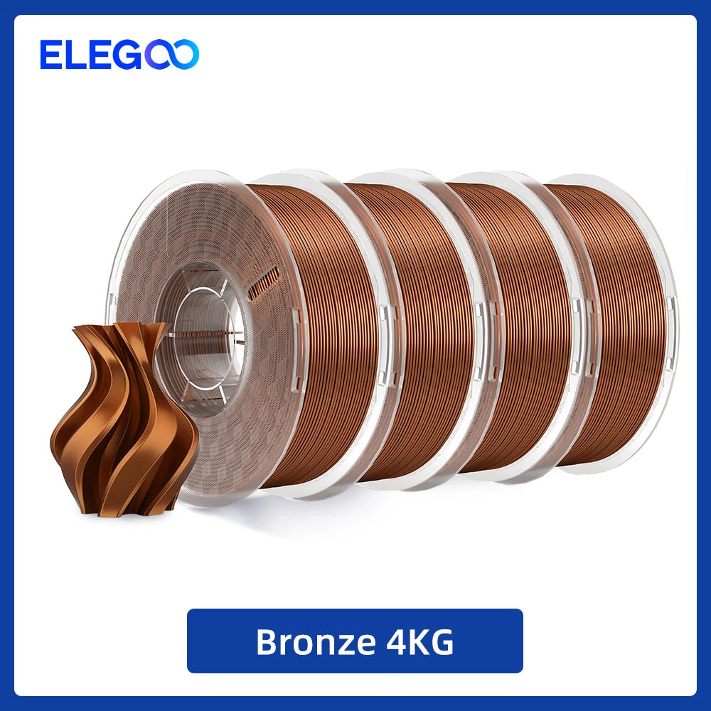 ELEGOO Silk PLA Filament 1.75mm 1KG,3D Printer Filament 1kg Gold Silver Fits for Most FDM 3D Printers