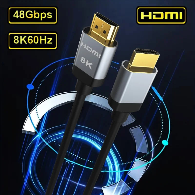 MIZIQIER Long 8K HDMI 2.1 Cables, 48Gbps Ultra High Speed Braided Cord-4K@120Hz 8K@60Hz for Roku TV/PS5/PS4/HDTV/RTX 3080 3090
