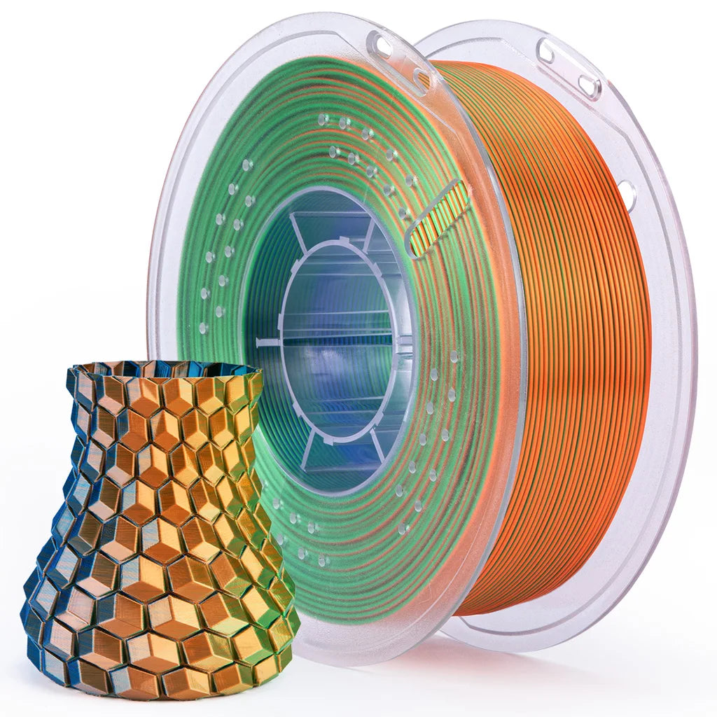 ELEGOO Silk PLA Filament 1.75mm 1KG,3D Printer Filament 1kg Gold Silver Fits for Most FDM 3D Printers