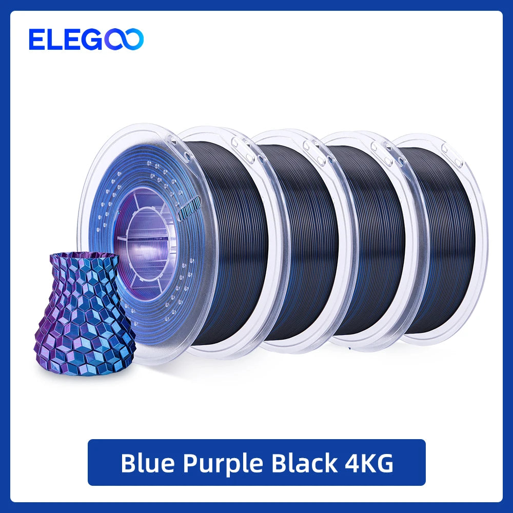 ELEGOO Silk PLA Filament 1.75mm 1KG,3D Printer Filament 1kg Gold Silver Fits for Most FDM 3D Printers