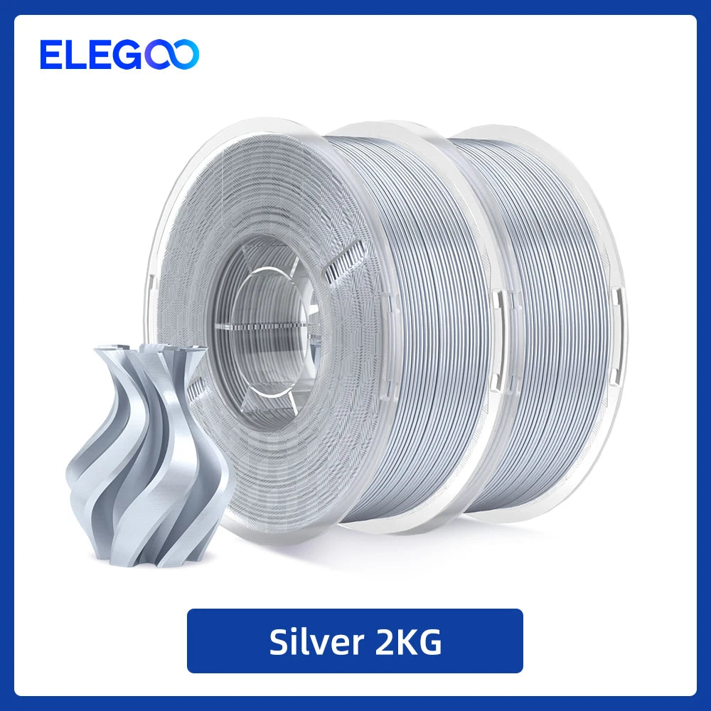 ELEGOO Silk PLA Filament 1.75mm 1KG,3D Printer Filament 1kg Gold Silver Fits for Most FDM 3D Printers