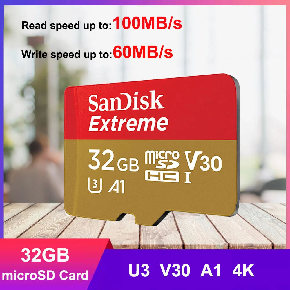 SanDisk Memory Card MicroSD 32GB 64GB 128GB 256GB 512GB 1TB micro SD Card Extreme TF Card Class10 U3 V30 4K UHD A2 micro SDXC
